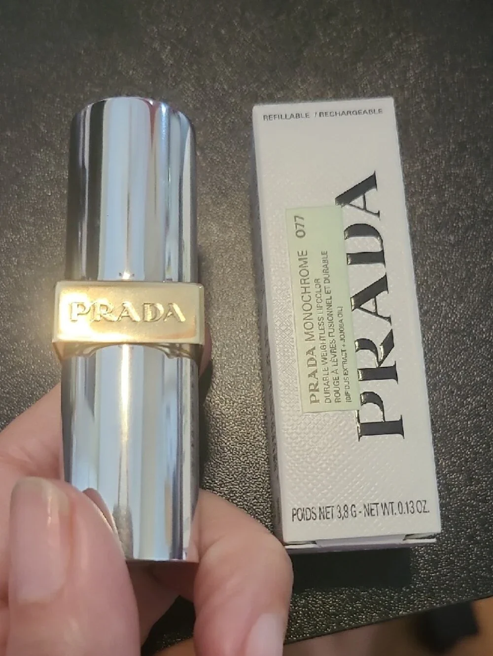 Prada Monochrome Velvet Matte Lipstick - 077 ARANCIO